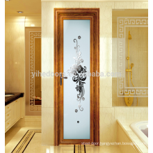 Modern interior frosted glass bathroom door/aluminium door for interior